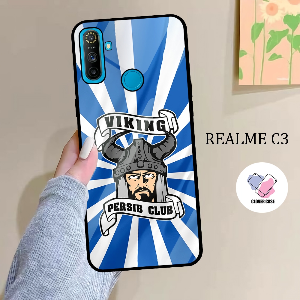 [BL33]  Case Glossy Case | REALME C3 | CASE KEKINIAN LUCU |  Casing Hp Kilau Motif PERSIB BANDUNG