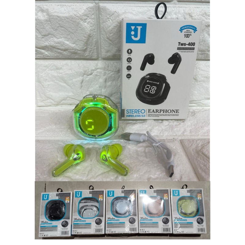 Handsfree Bluetooth J Transparan TWS-400