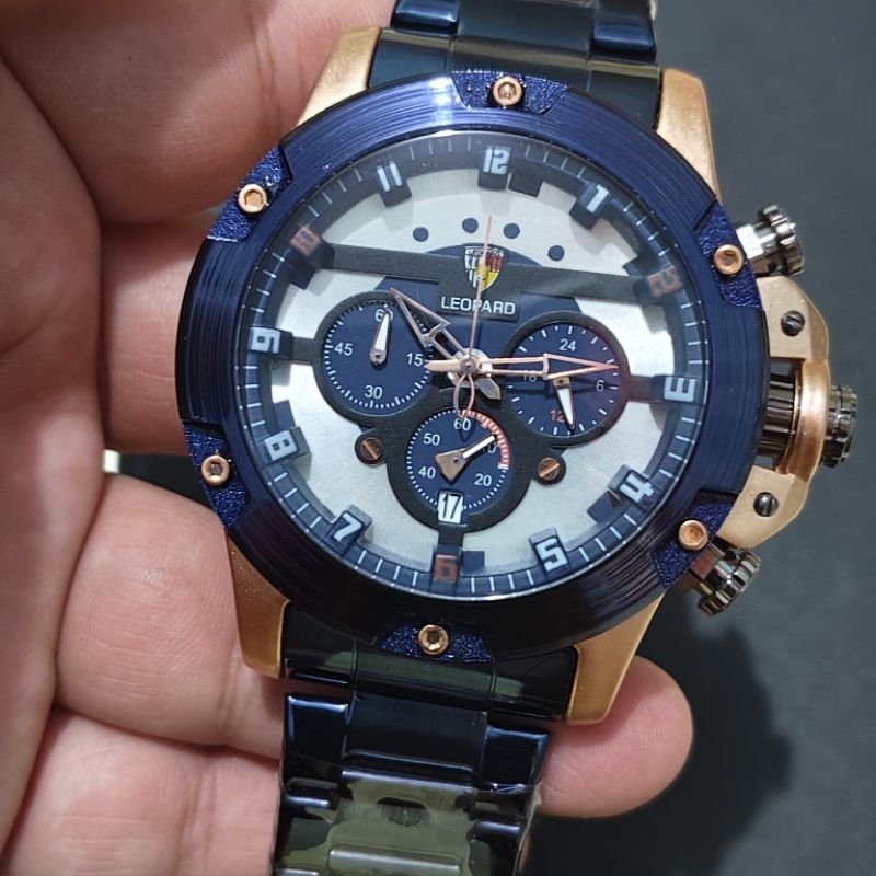 LEOPARD LIMITED EDITION JAM TANGAN PRIA COWOK ORIGINAL ORI LEOPARD Cronograph