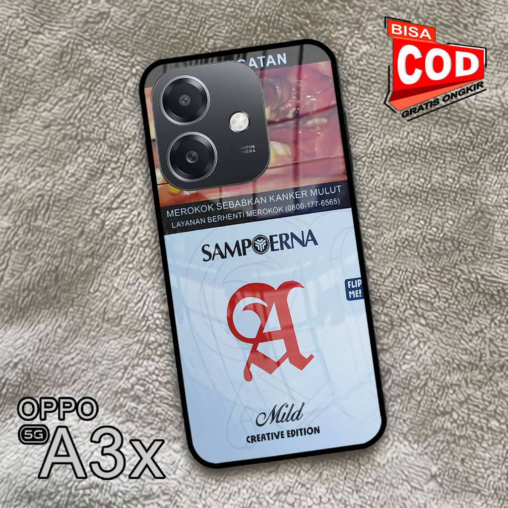 Softcase Glass Kaca | Case Kaca | Casing Kaca | OPPO A3X [S88]