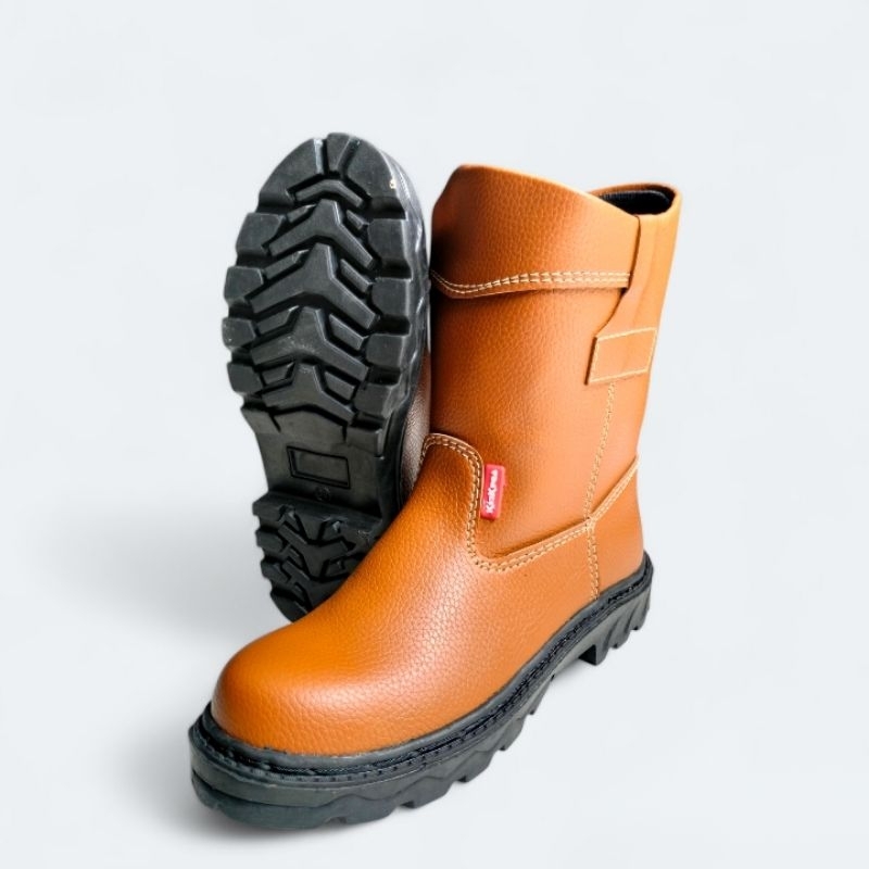 NEW SEPATU BOOT KING KICKERS SAFETY - SEPATU BOOT PROYEK UJUNG BESI KULIT IMPORT