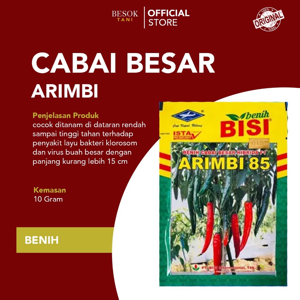 BENIH CABAI BESAR ARIMBI 10 Gram | Benih | Bisi Internasional