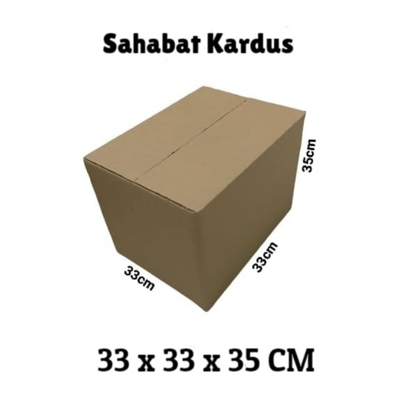 

kardus box Ukuran 33x33x35 cm single wall polos