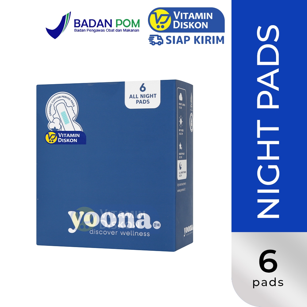 YOONA ALL NIGHT PADS 36CM - 6 PADS