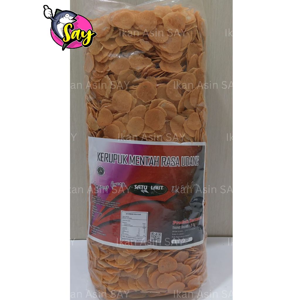 

Kerupuk Mentah Rasa Udang Warna Oranye 1 Ball (5Kg)