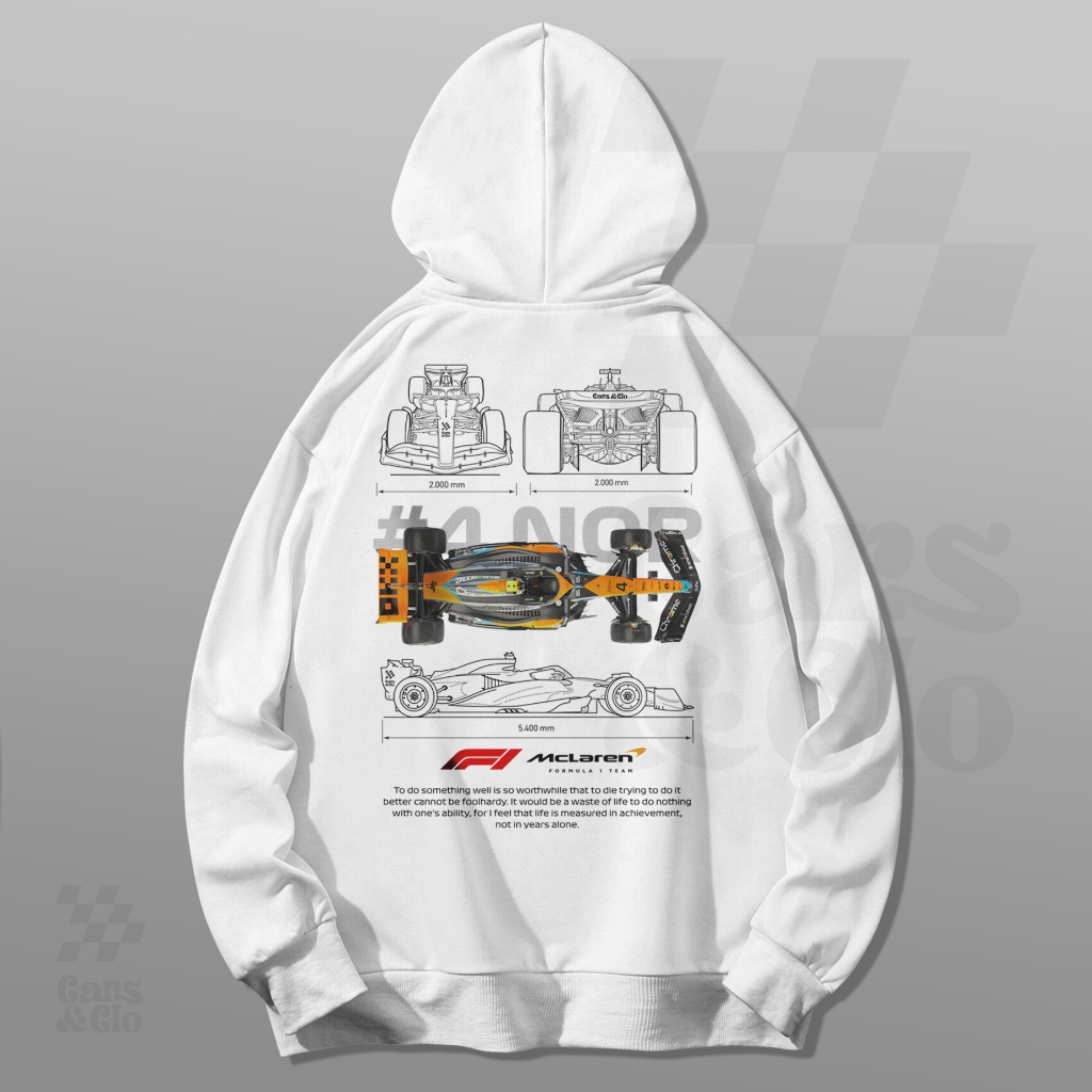Cars and Clo - F1 Team Blueprint Hoodie White