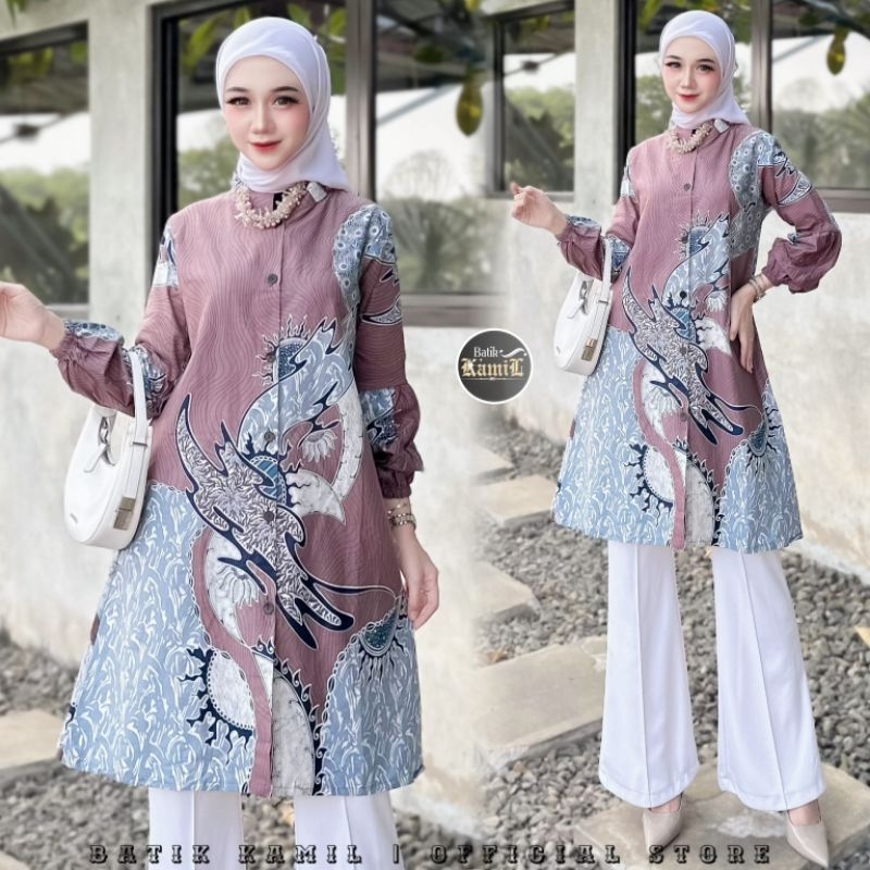 Tunik Batik Modern | Atasan Fashion Muslim Wanita Terbaru