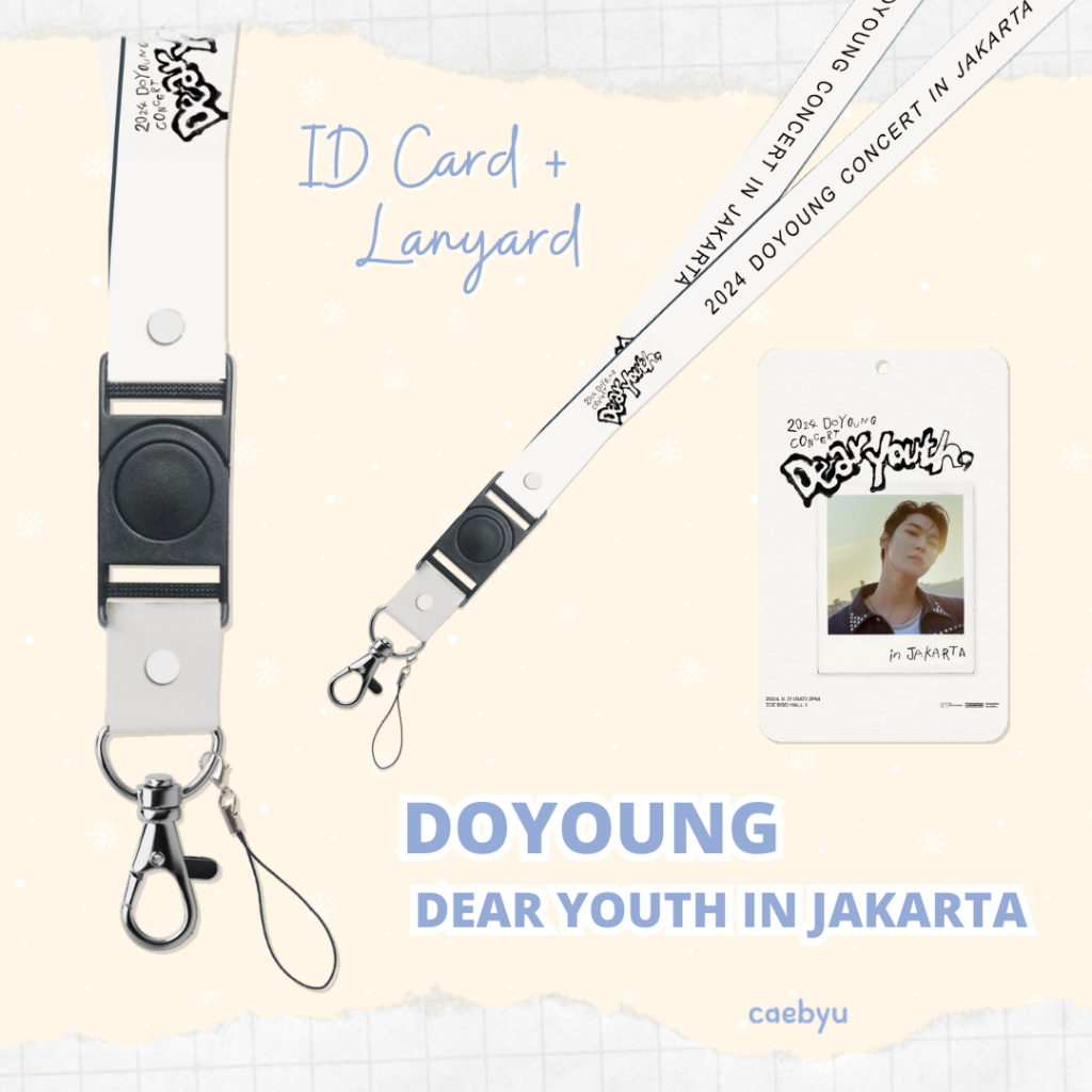 

READY STOCK ID Card + Lanyard Doyoung Dear Youth in Jakarta Kpop Konser NCT127 NCT 127 JKT K-Pop Tali Gantungan HP PC ID Card Cahol Card Holder