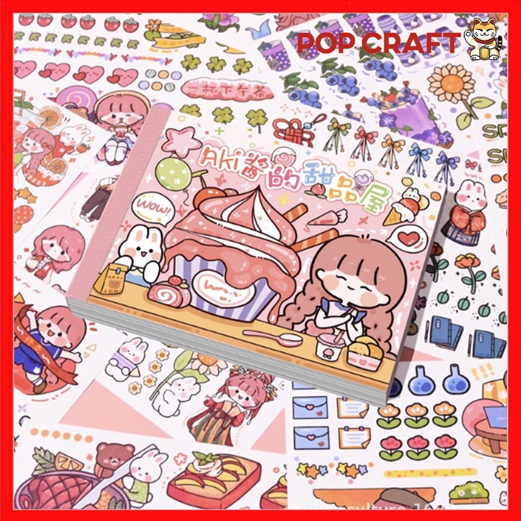 

PC Buku Stiker Kreatif Aesthetic Buat Jurnal Koleksi Stiker Anti Air Waterproof Stiker DIY TLD44