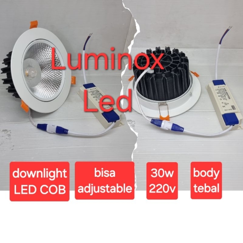 downlight spotlight led cob 3000k warmwhite 30watt 30 w inbow plafon ceiling 30 watt 30w 220volt
