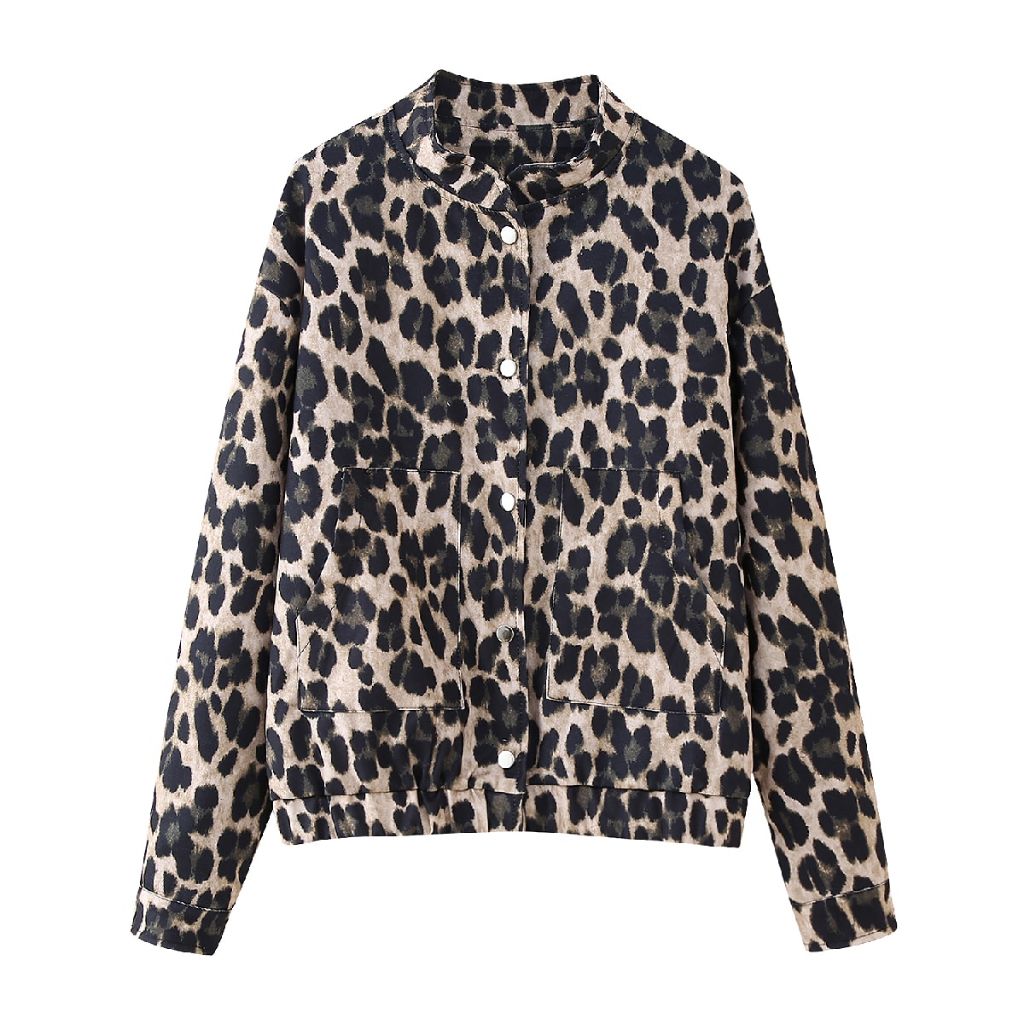 Woman leopard jacket/ jaket kasual leopard