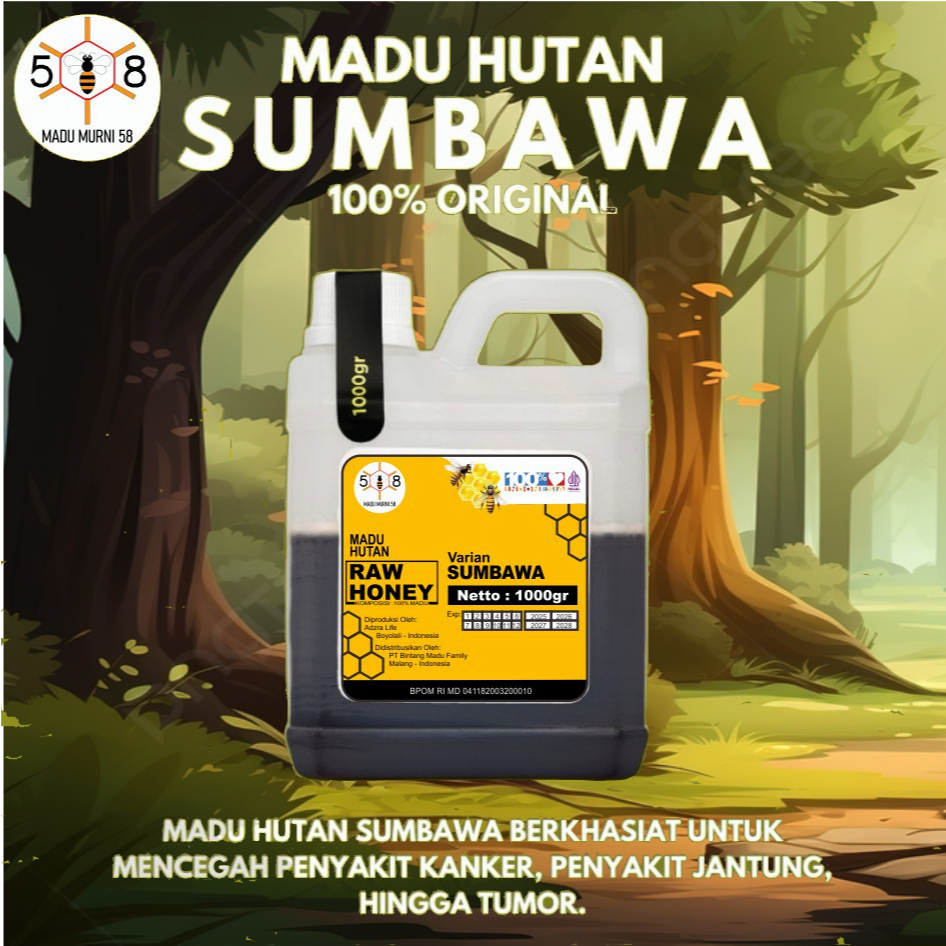 

Madu Lebah Asli 100% Hutan Sumbawa Madu Asli Murni Tanpa Campuran 1 kg