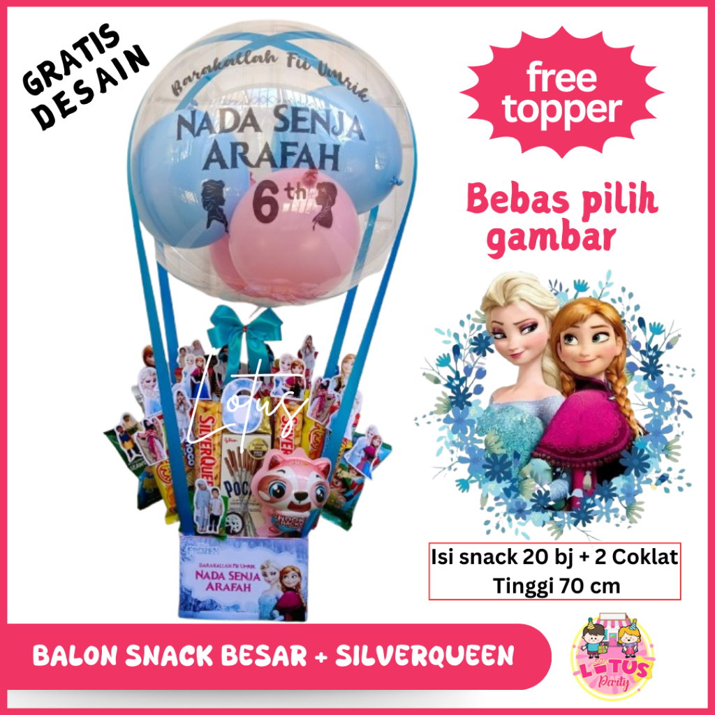 Balon Snack / Snack Balon / Balon snack ulang tahun