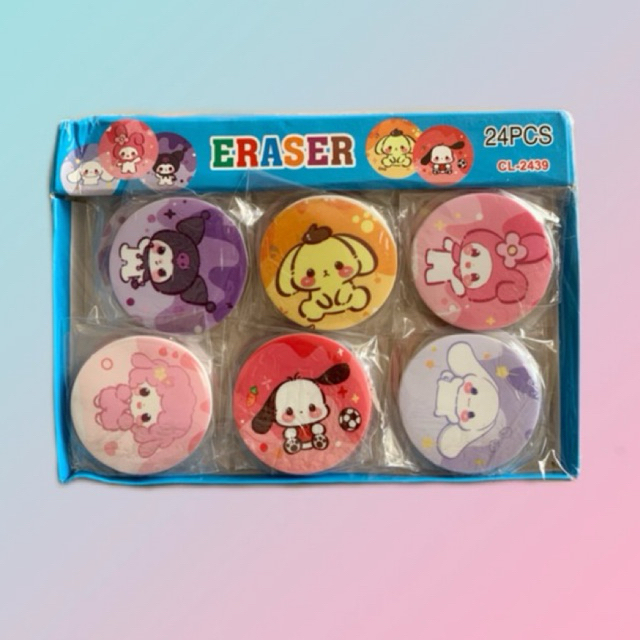 

⭐️LUMA⭐️ Penghapus bulat karakter sanrio ecer harga grosir Penghapus karakter murah perlengkapan sekolah