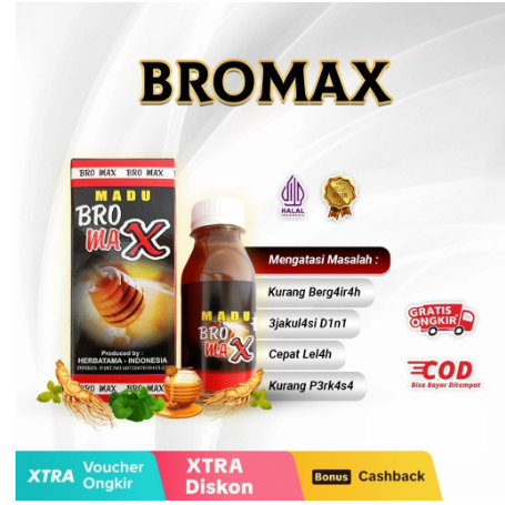 

Buruan Order Stok Produk Terlaris DI JAMIN ORIGINAL 1000% MADU BROMAX CARA PEMAKAIAN: Kocok Madu Terlebih Dahulu Dikonsumsi 1-2 Sendok Makan Minum 3-4 Jam Sebelum Berhubungan