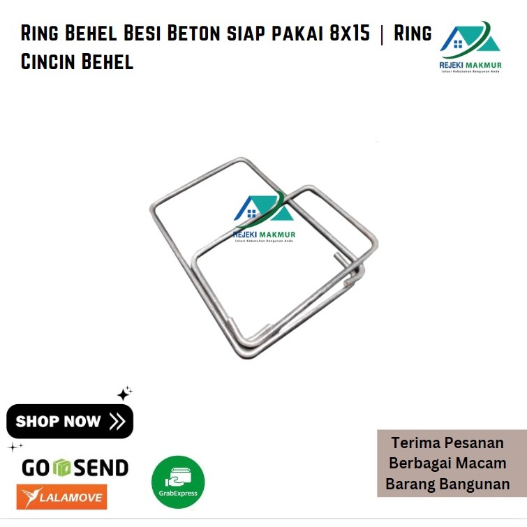 Ring Behel Besi Beton siap pakai 8x15 | Ring Cincin Behel