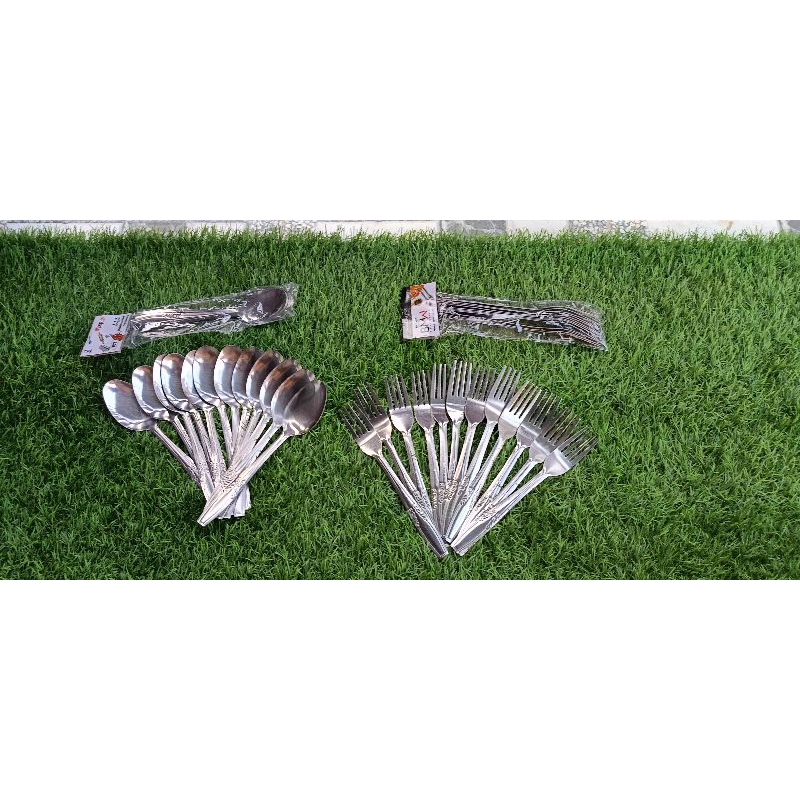 [[ BISA COD ]] SENDOK MAKAN STAINLESS SENDOK BESI ISI 12 PCS  SENDOK MAKAN SELUSIN