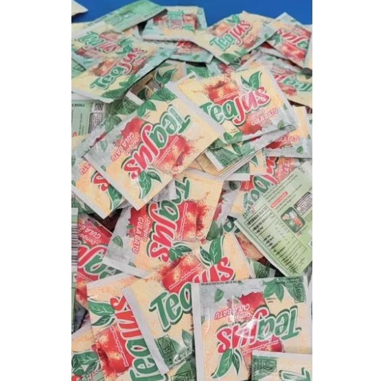 

Bungkus bekas tea jus, jas jus & pop ice untuk bahan daur ulang kerajinan per 10 pcs