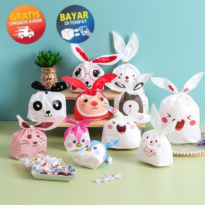

MIKADO - KP203 37x24CM PLASTIK GOODIEBAG BESAR BINGKISAN SOUVENIR SNACK GOODIE BAG ULANG TAHUN ANAK RABBIT PLASTIC BAG LUCU KANTONG PLASTIK