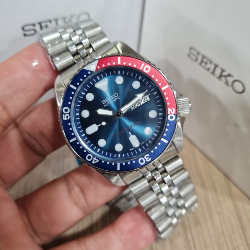 PROMO SEIKO PEPSI 5  DIVER DIVERS SUPERMAN TWO TONE LOSEPACK ORIGINAL