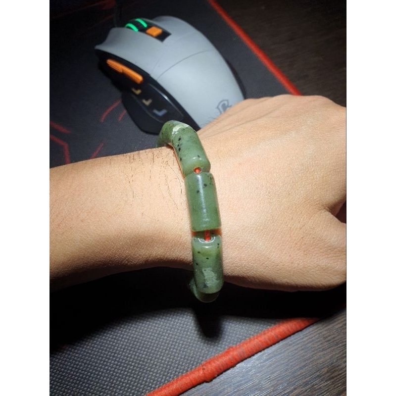 Gelang giok natural nephrite jade aceh 100% asli (6)