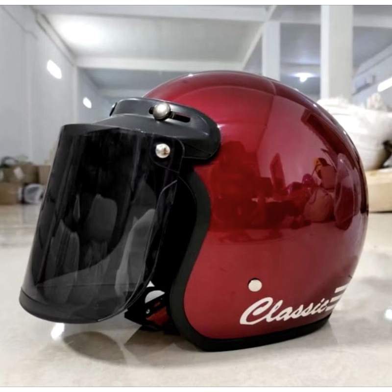 HELM BOGO CLASSIC DEWASA GARIS TIGA SNI ORIGINAL
