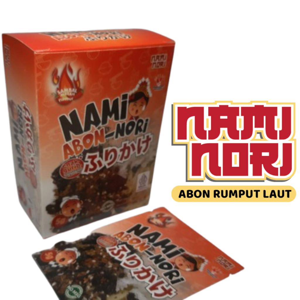 

NAMI ABONORI Abon Rumput Laut / Seaweed / Nori SAMBAL MATAH (1 Box @10 Sachet @5g)