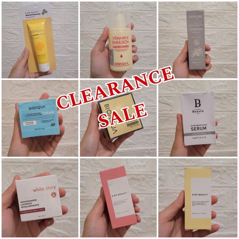 SKINCARE CLEARANCE SALE (baca deskripsi) BIOAQUA, EIEM Beauty, Premiere Beaute, White Story, N Pure