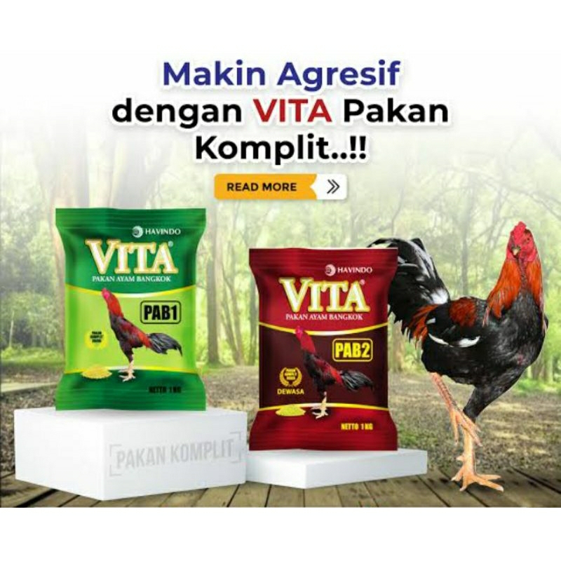 HAVINDO VITA PAB1 DAN PAB2 PAKAN AYAM BANGKOK ANAKAN DEWASA 1 KG