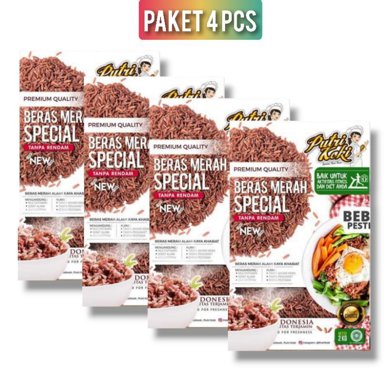 

Putri Koki Beras Merah Organik 1 Kg X 4