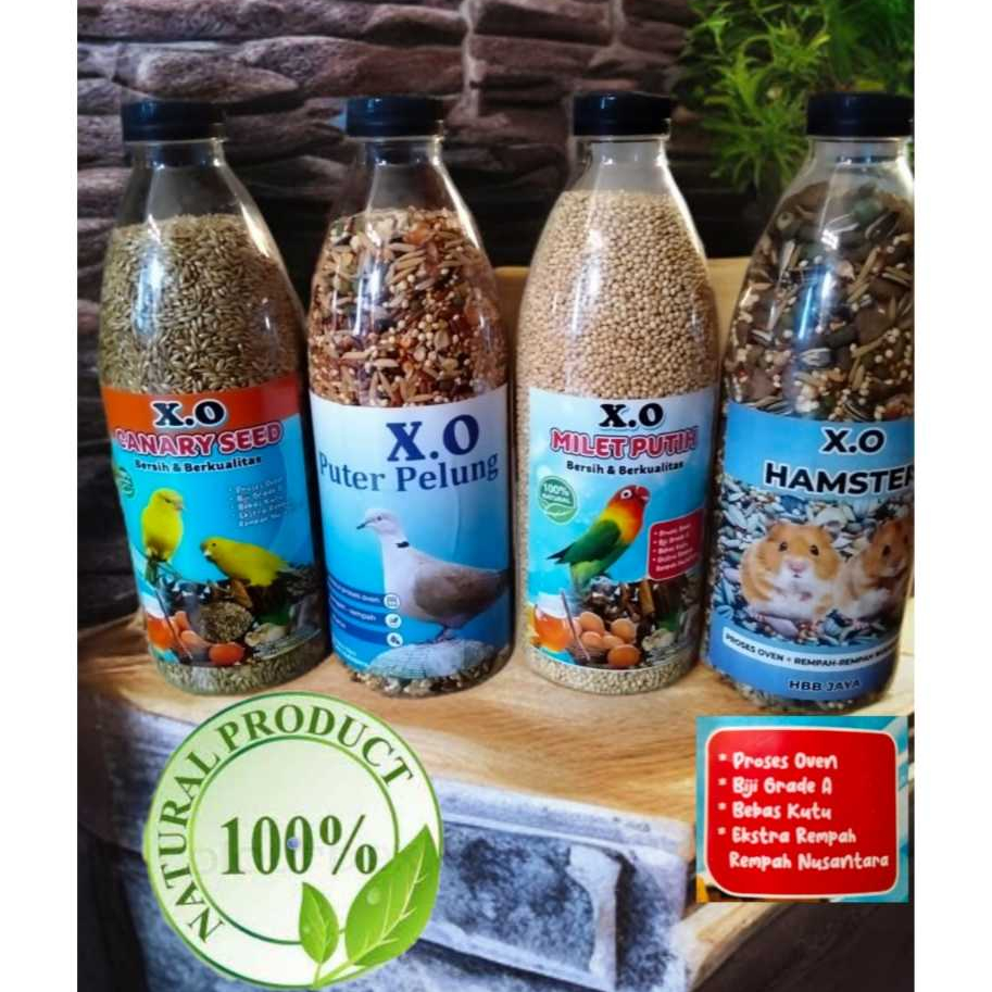 pakan burung x.o puter pelung,hamster,milet putih,kenari seed