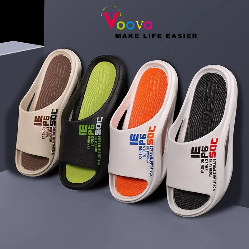 VOOVA Sendal Pria Wanita/Sendal Selop Pria Sendal Karet Empuk Anti Slip/Sandal Sport Keren/Sandal Ou