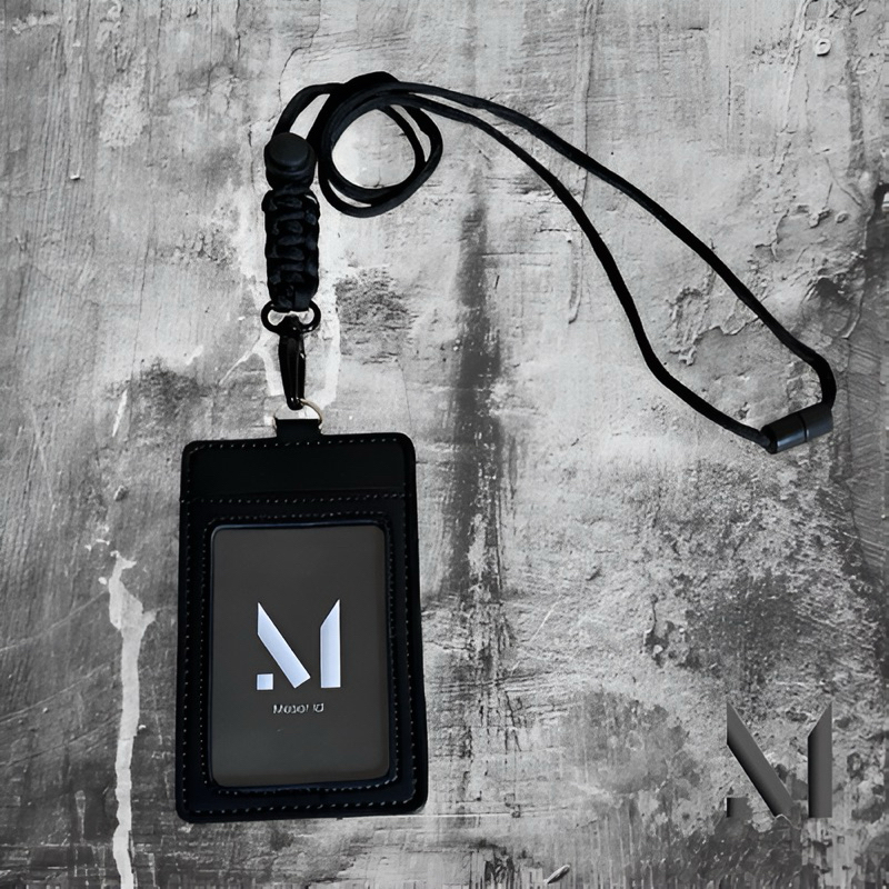 

Lanyard Id Card Tali Paracord 4mm Card Holder Kulit Sintetis 4 Slot Penyimpanan Kartu