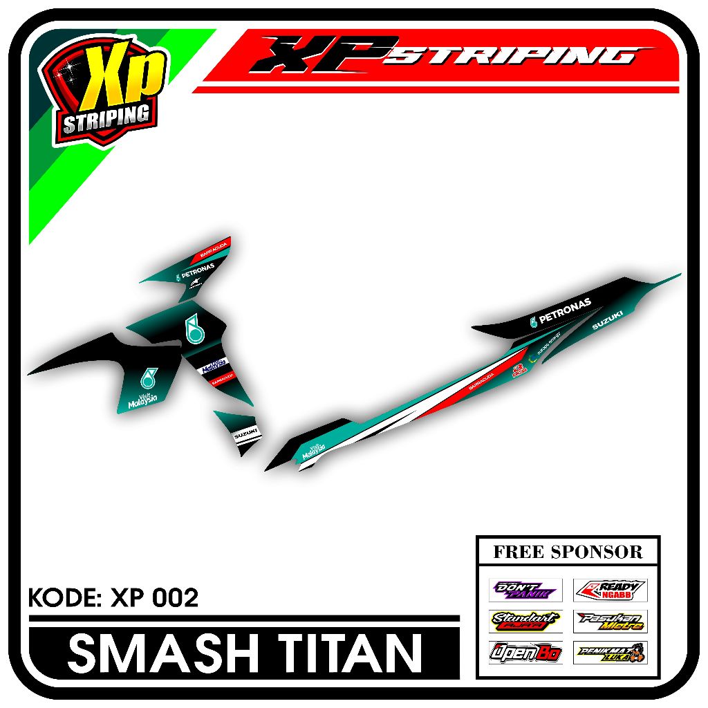 Striping Smash Titan - Sticker Striping Suzuki Smash Titan Desain Racing XP.02
