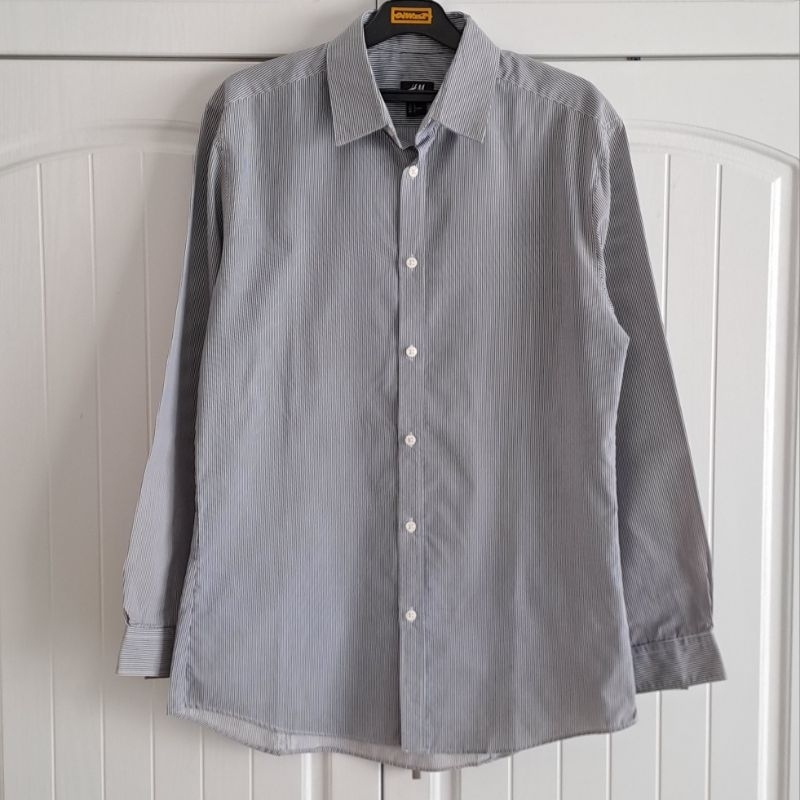 Kemeja Pria Garis Garis H&M Ori Preloved