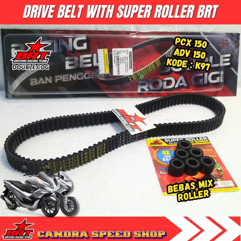 Van Belt V Belt Set Roller BRT PCX 150 ADV 150 Double COG