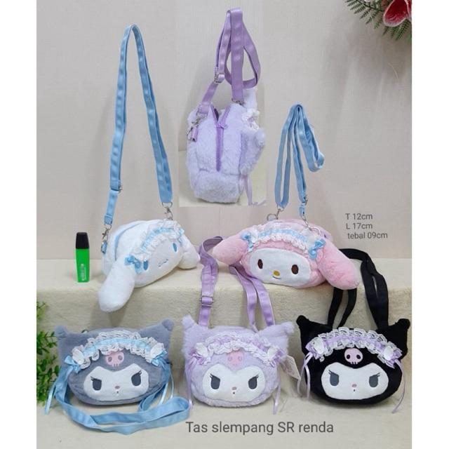 Tas Selempang SR Renda - Tas Selempang Kuromi Melody Cinnamoroll Renda