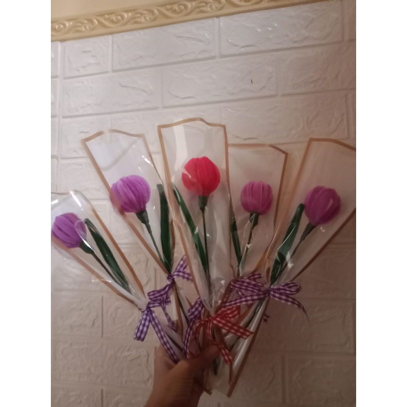 Buket bunga tulip 1 tangkai