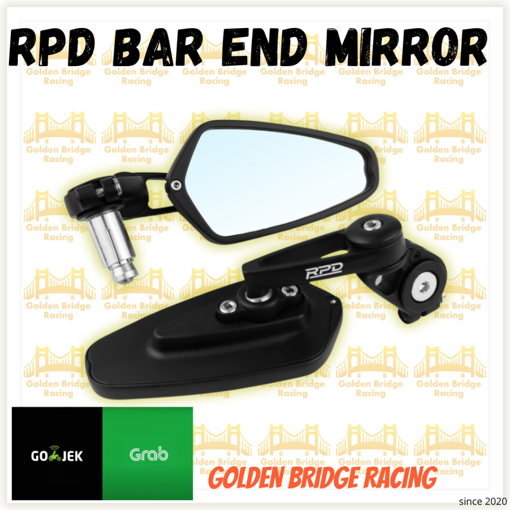 RPD Spion RPD Bar End / Spion Jalu Stang Motor Model Tanduk Oval merk RPD