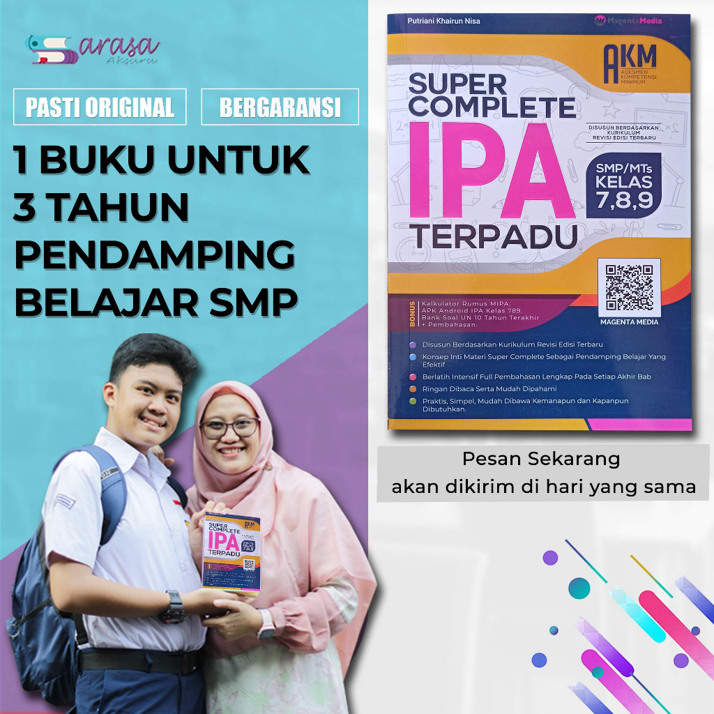 Buku Pelajaran Smp Mts Super Complete Ipa Terpadu Akm Kelas 7 8 9 Terlengkap