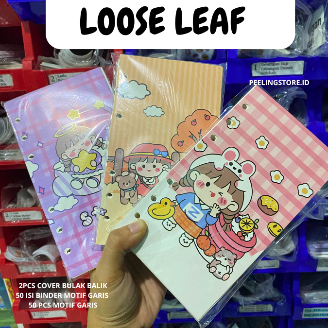 

PREMIUM 100 LEMBAR isi binder + cover bulak balik / Kertas Binder/ Loose Leaf Warna | A6 | 70Gsm/ 80Gsm