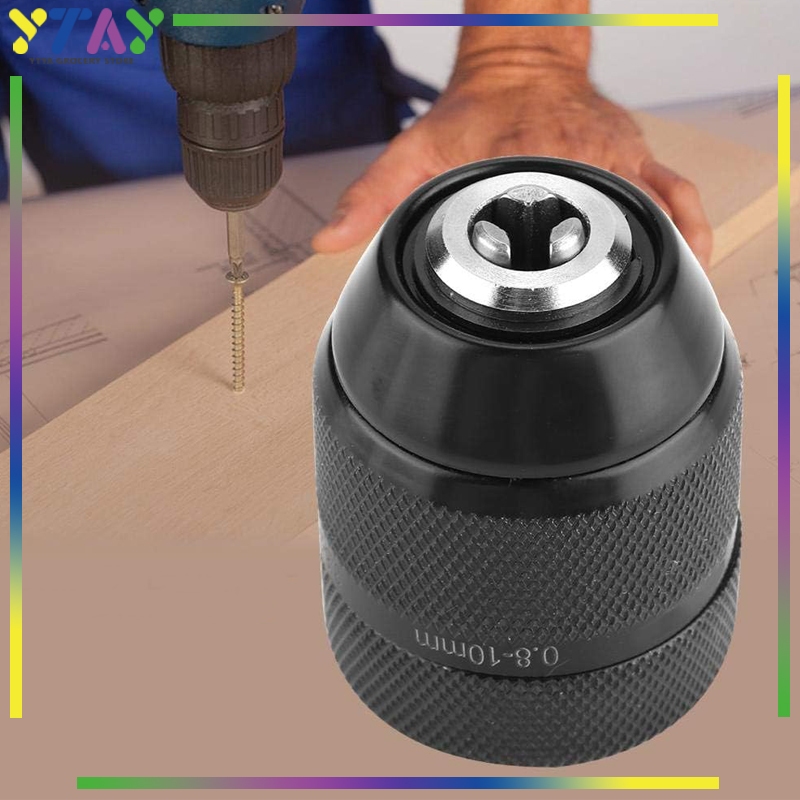 Keyless Drill Chuck Kepala Mesin Bor Drill Chuck 3/8" Thread 0.8mm-10mm Keyless Drill Chuck Kepala B