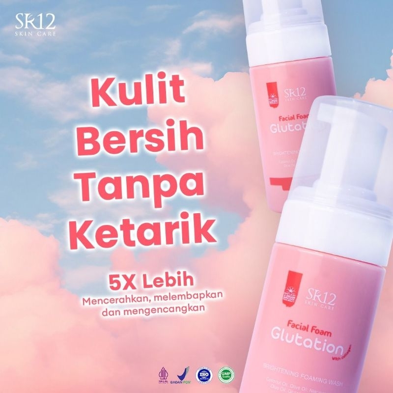 Facial Foam glutathione by SR12 SKINCARE HERBAL INDONESIA