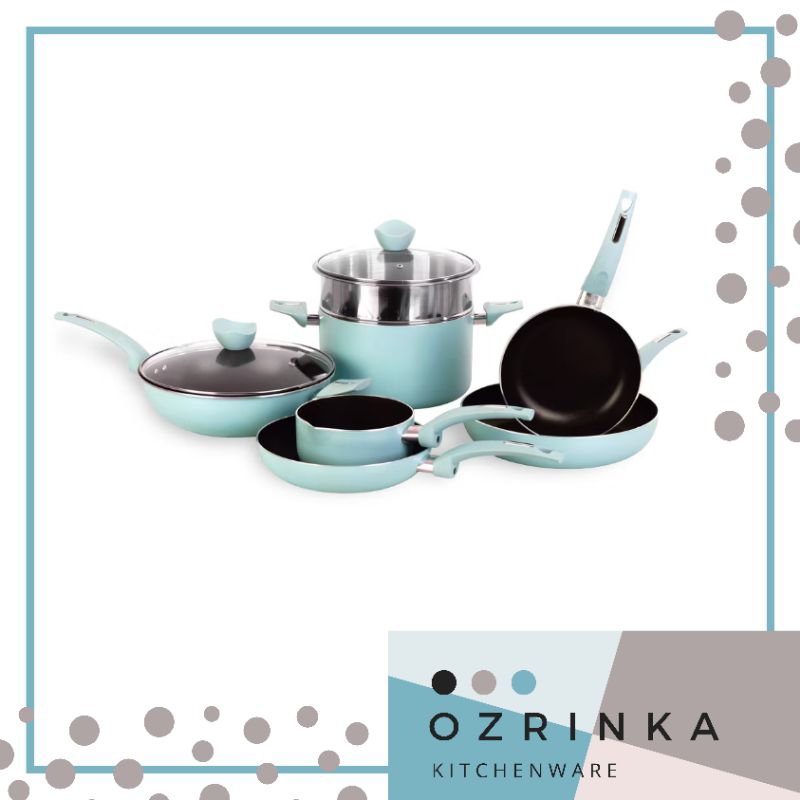 SUPRA Renatta Moeloek Cookware Set 9 Pcs Pastel - Tosca / Lilac / Pink