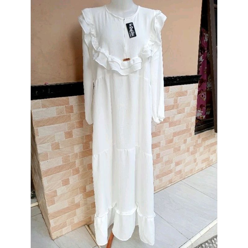 Gamis crinkle airflow premium/Longdress bahan crinkle