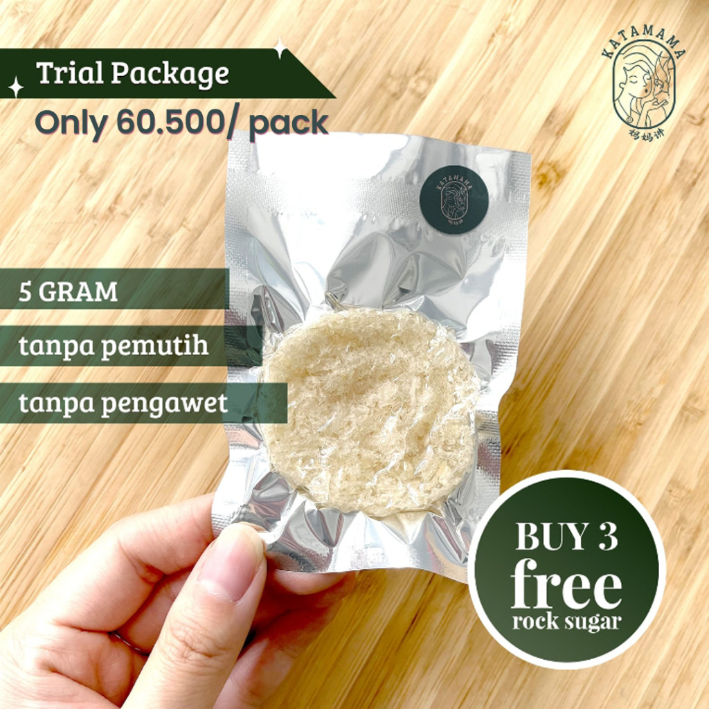 

Trial Package | Sarang Burung Walet Sachet 5 Gram PREMIUM BIRDNEST (Yan Wo) Eceran