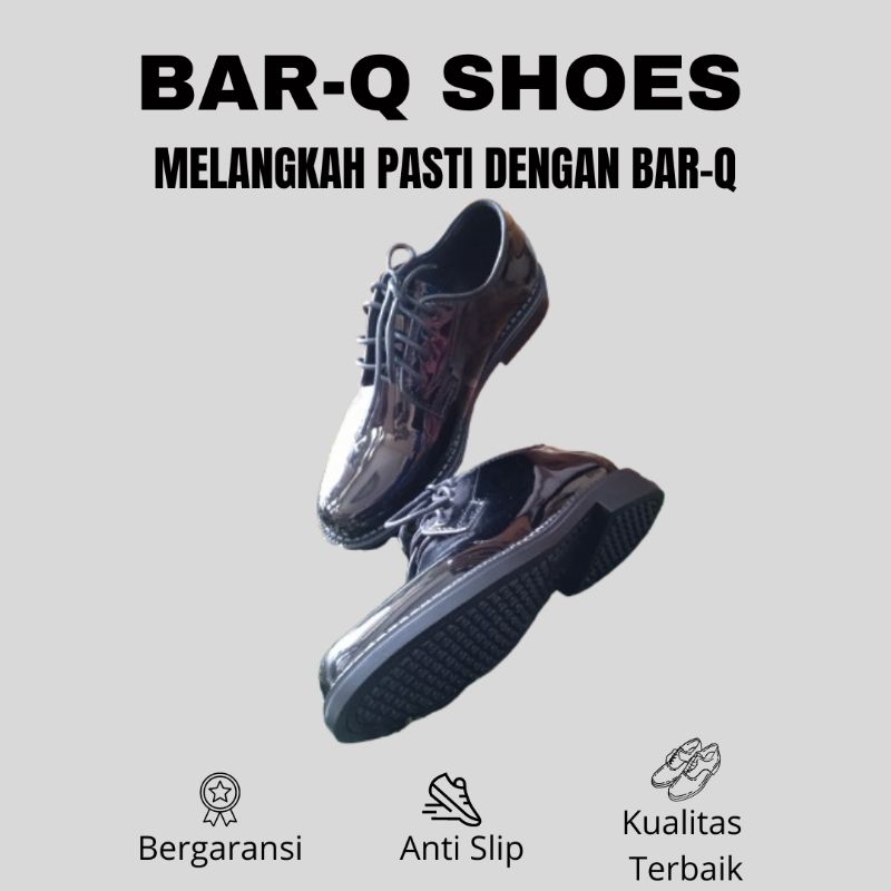 Sepatu PDH Pria//Sepatu Kantoran// Sepatu PDH Pendek//Bahan Lak Korea// Kilap