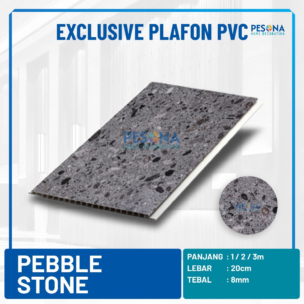 plafon pvc EXCLUSIVE tipe PEBBLE STONE