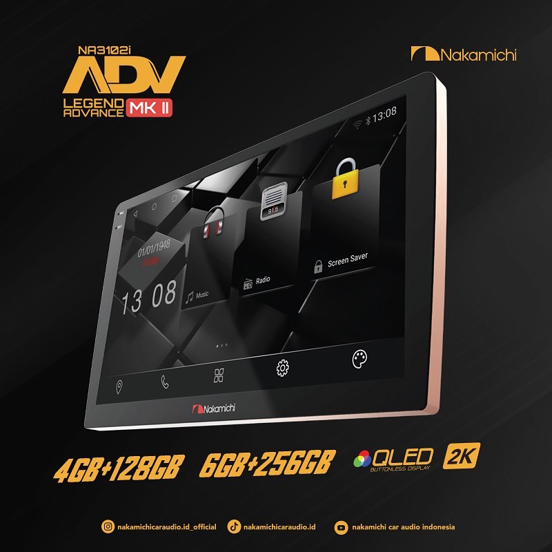 TV ANDROID MOBIL NAKAMICHI LEGEND ADVANCE MK-II NEW PRODUCT 2024 - ram 4+9 inch