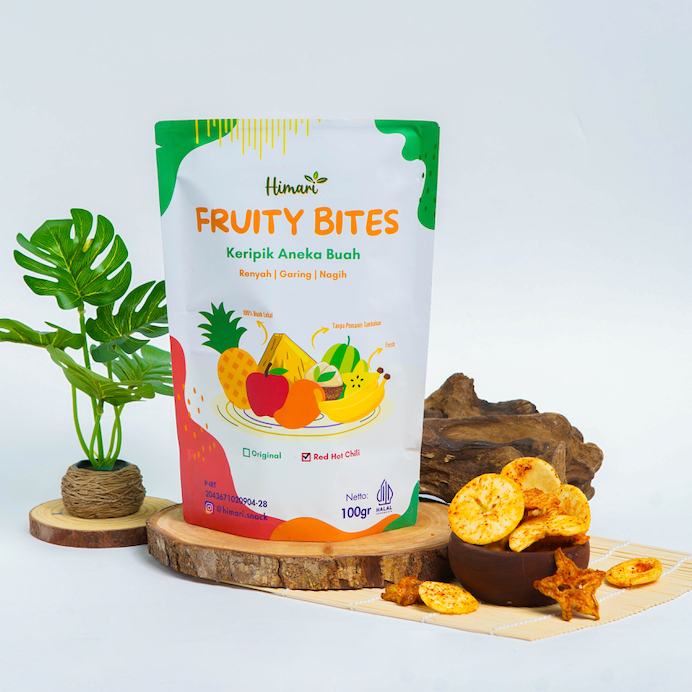 

Keripik Buah Mix Fruity Bites Cemilan Sehat 100% Buah Asli